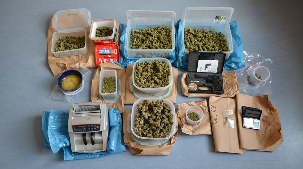 Die Polizei fand in der Wohnung des 19-jährigen Dessauers unter anderem rund 2,3 Kilogramm Marihuana.