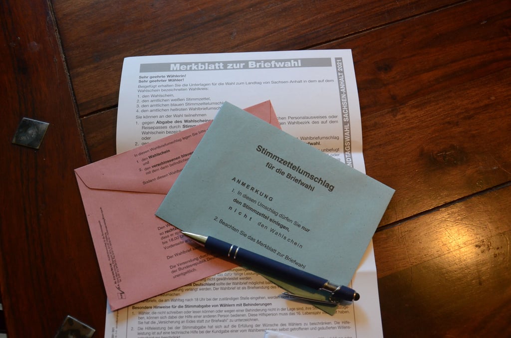 Briefwahlunterlagen für die Landtagswahl am 6. Juni 2021.