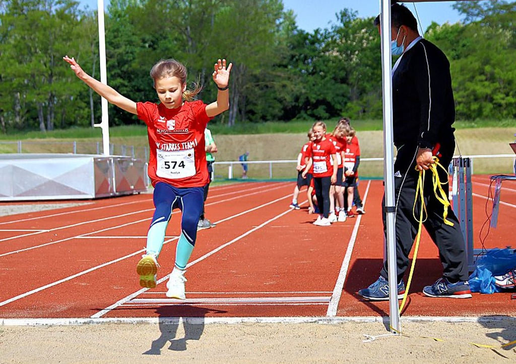 Beim Sprint und Weitsprung hatte Nadja Konradi ihren Spaß.