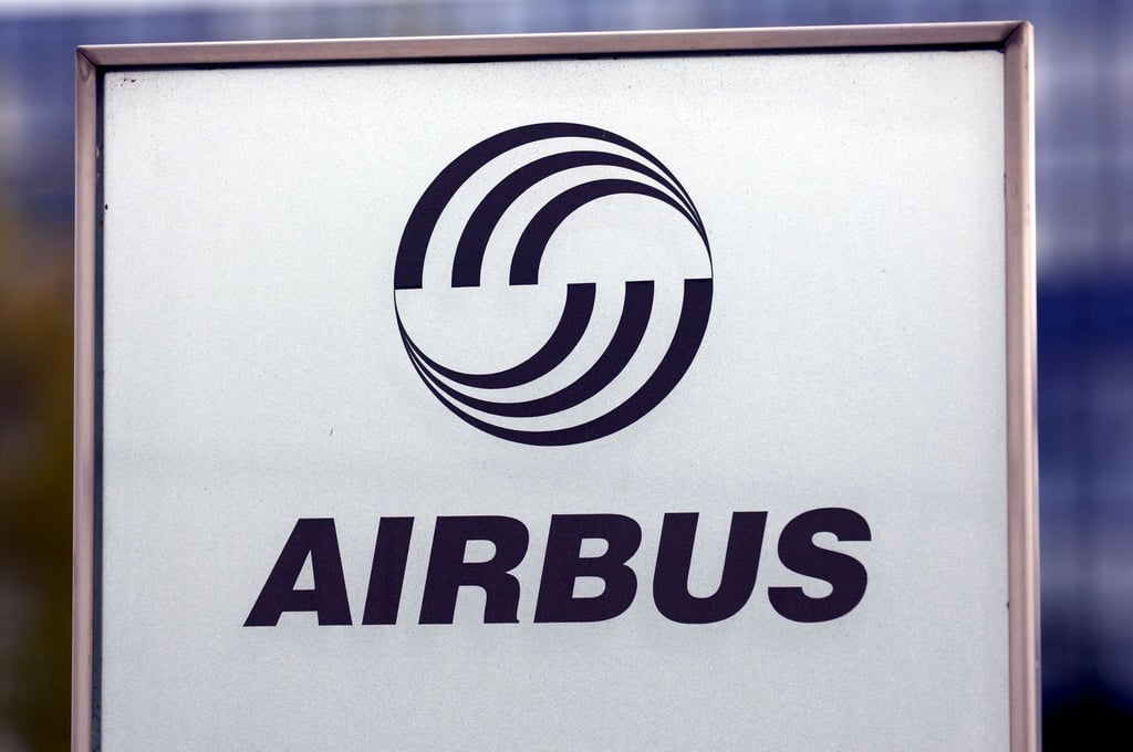 Das Airbus-Logo an der Airbus-Zentrale in Toulouse.