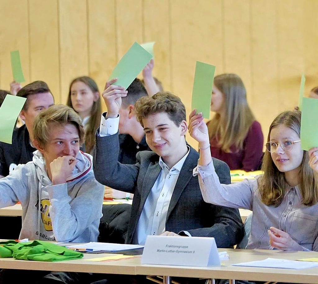 Der Jugendkreistag tagt zumeist - hier vor der Pandemie - in der Mammuthalle in Sangerhausen.