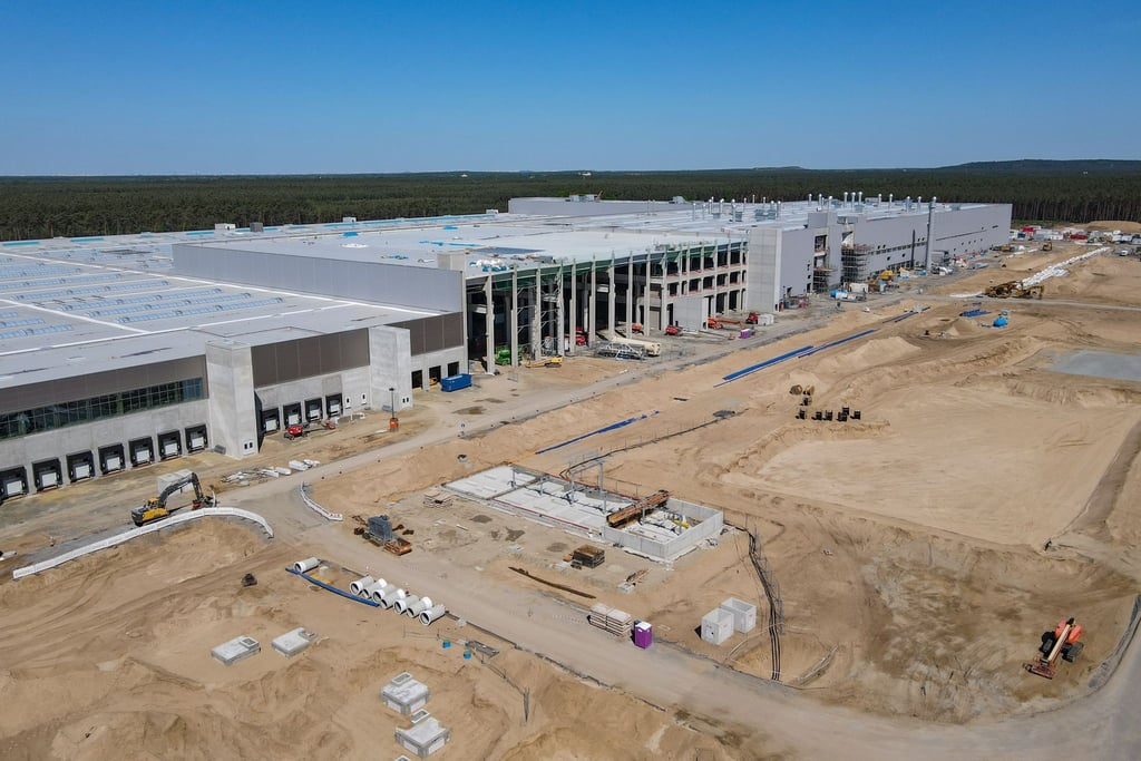 Das Baugelände der Tesla Gigafactory östlich von Berlin.