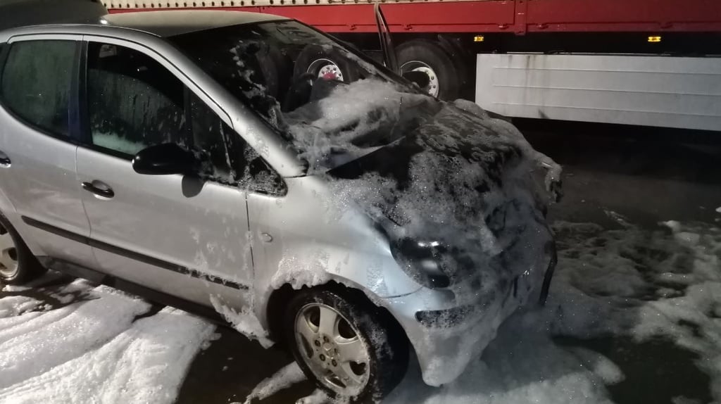 Der Fahrer versuchte das Fahrzeug selbst zu löschen.