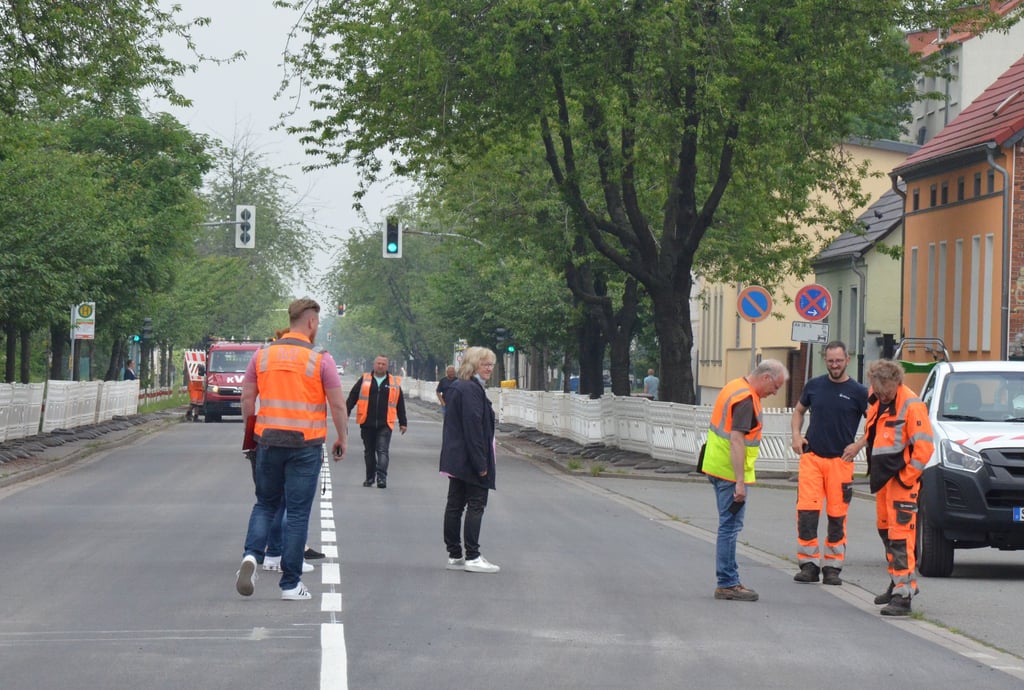 Die Bauabnahme der Wilhelm-Hellge-Straße erfolgte erst vor wenigen Tagen (Stand 13.05.21)