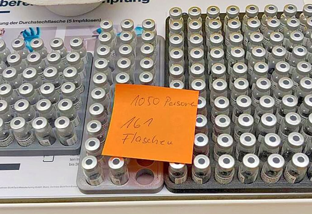 Am Samstag wurden 161 Ampullen Biontech an 1050 Lehrer verimpft.