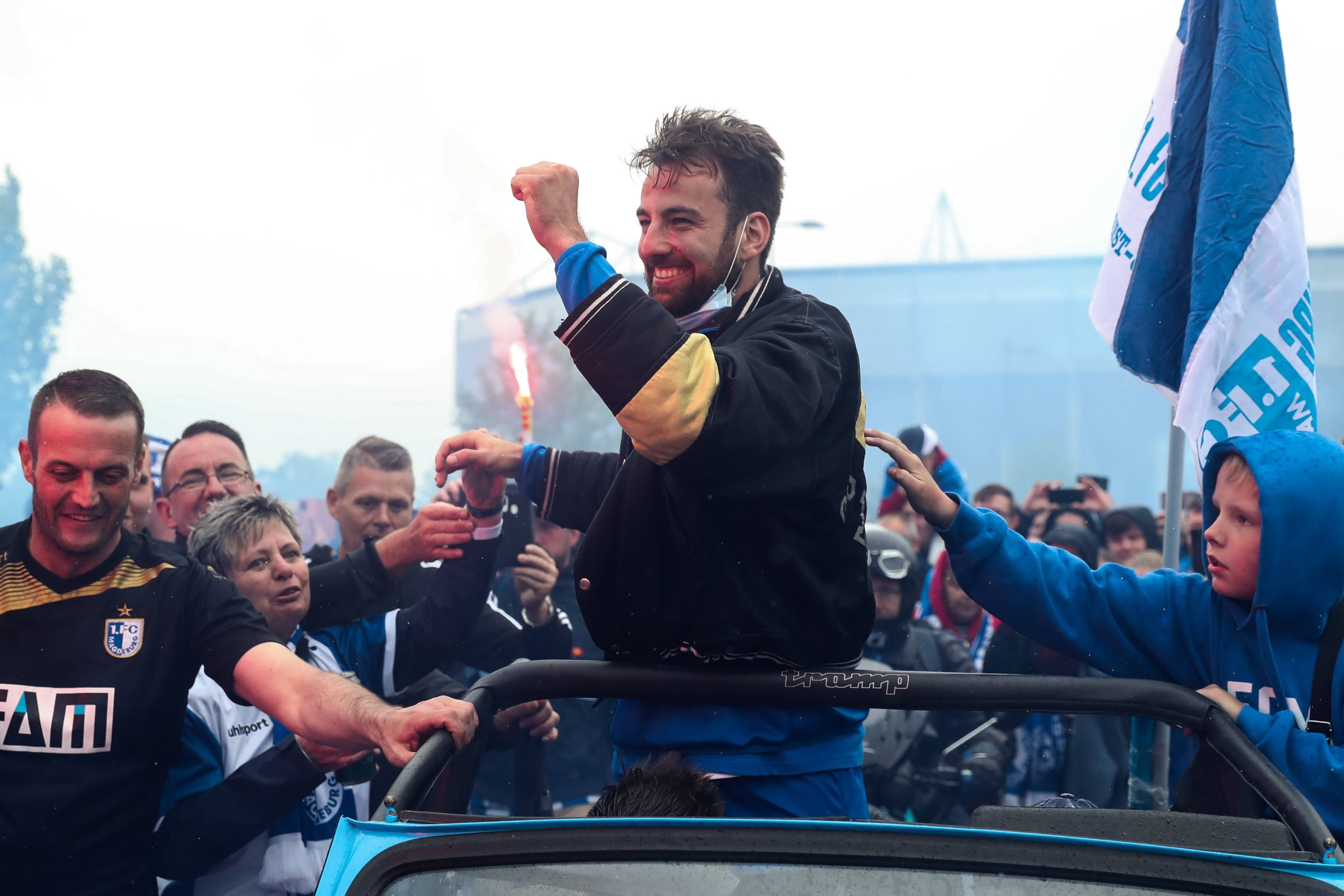 Christian Beck bei seinem Abschied vom 1. FC Magdeburg.