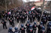 Polizeiaufgebot gegen eine untersagte Querdenker-Demo in Dresden.