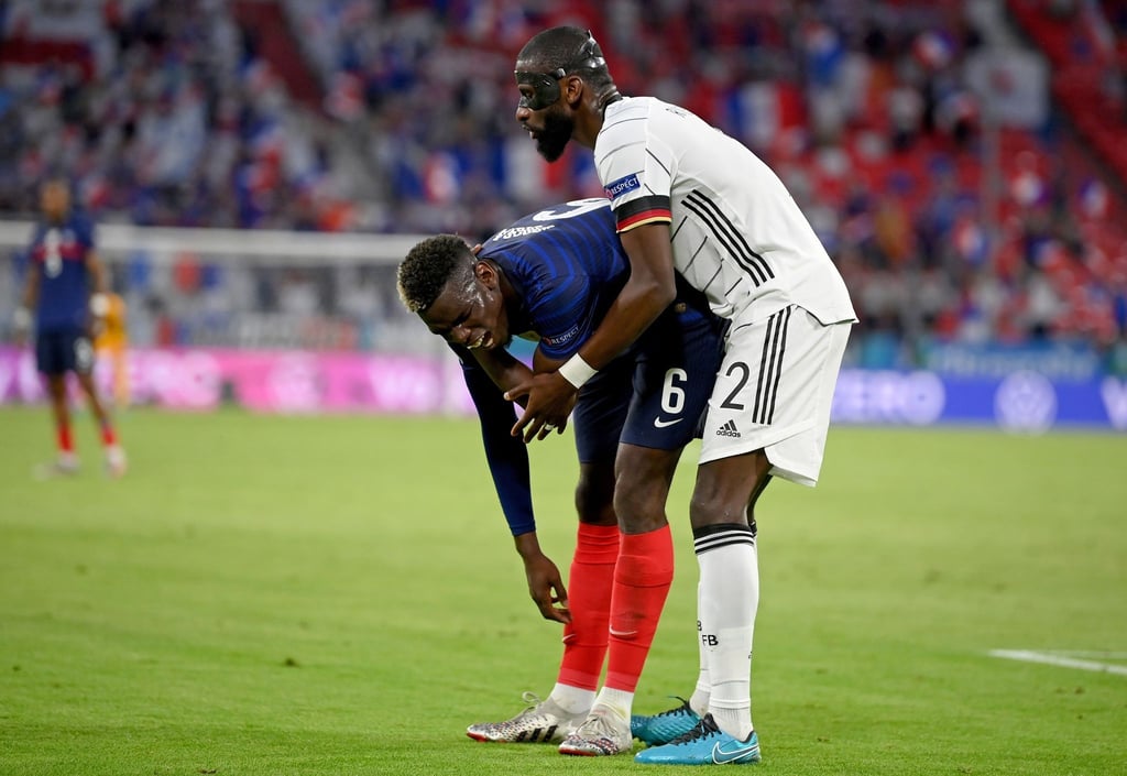 Gerieten in München kurz aneinander: Antonio Rüdiger (r) und Paul Pogba.