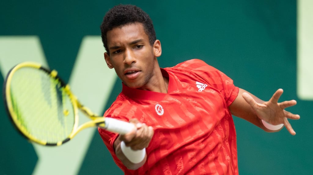 Felix Auger-Aliassime in Aktion.