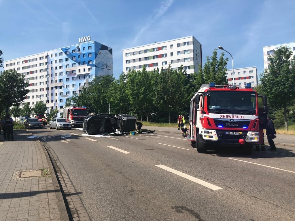 Unfallstelle in der südlichen Innenstadt
