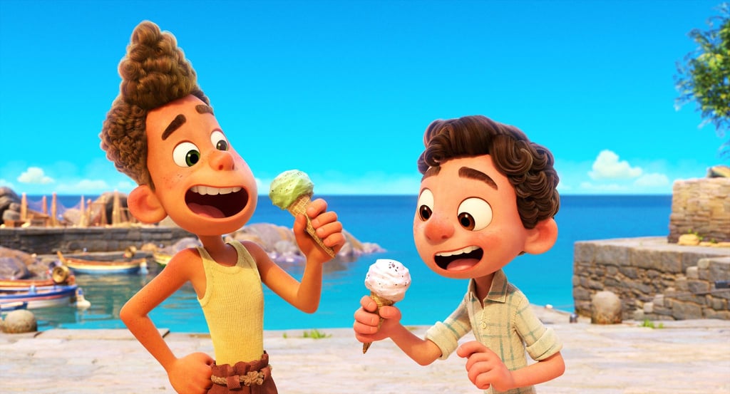 Luca (r) und Alberto am Strand in Italien.