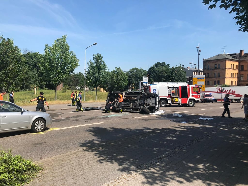 Unfallstelle Professor-Friedrich-Hoffmann-Straße