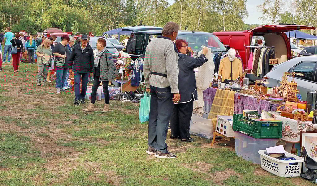 Flohmarkt im Wildpark Weißewarte - vor der Coronapandemie.