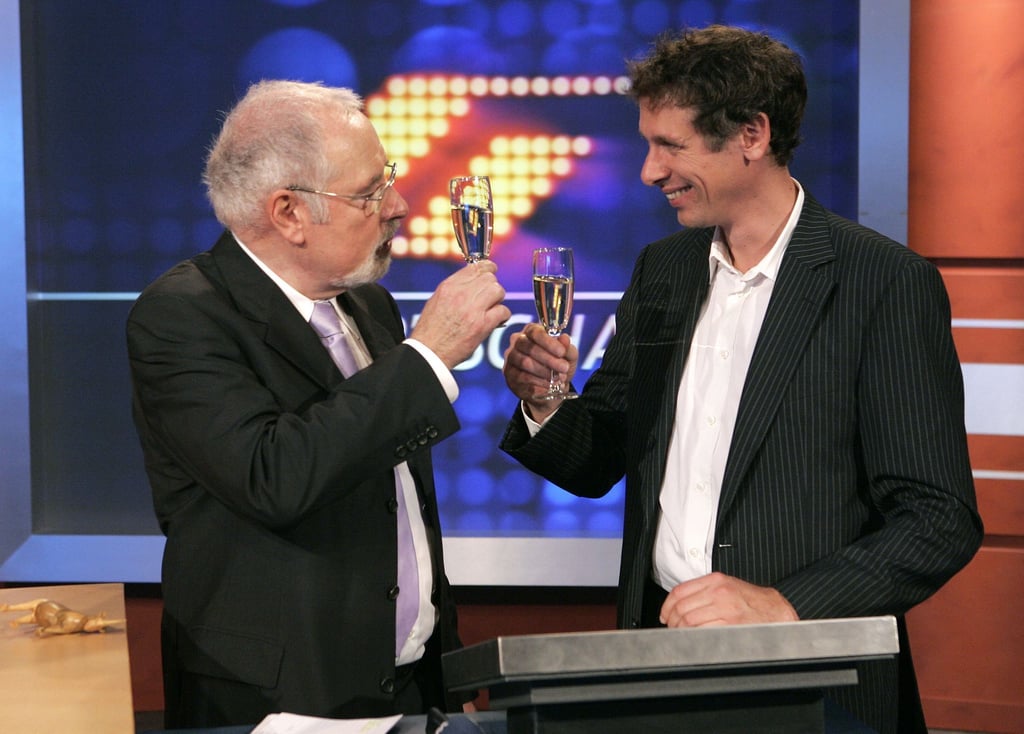 Heribert Faßbender (l) und Steffen Simon bei Faßbenders Abschied als Sportchef 2006.