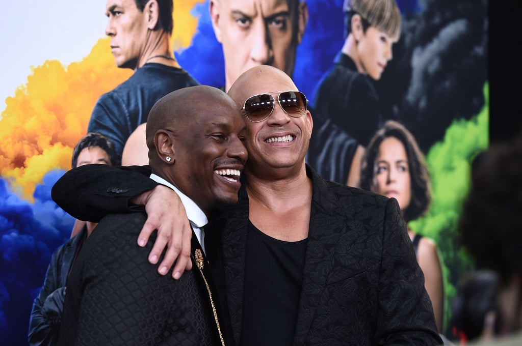 Hollywood-Schauspieler Tyrese Gibson und Vin Diesel bei der Premiere des Films "F9: Fast & Furious 9" im TCL Chinese Theatre in Los Angeles.
