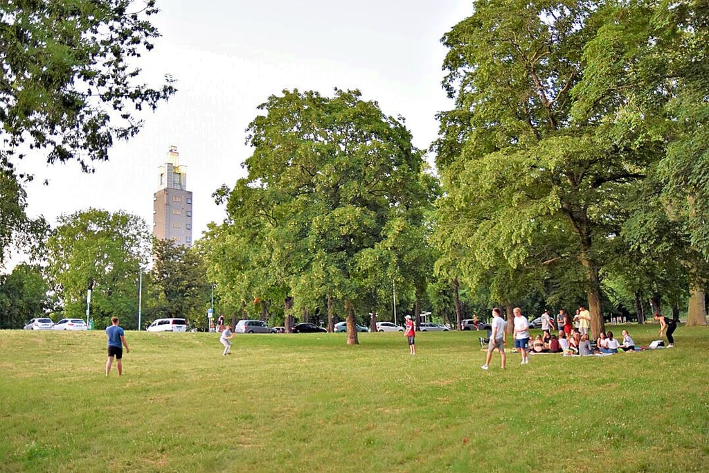Am späten Sonnabend tobt bei sommerlichen Temperaturen im Magdeburger Stadtpark das Leben. Die alte Normalität kehrt zurück.