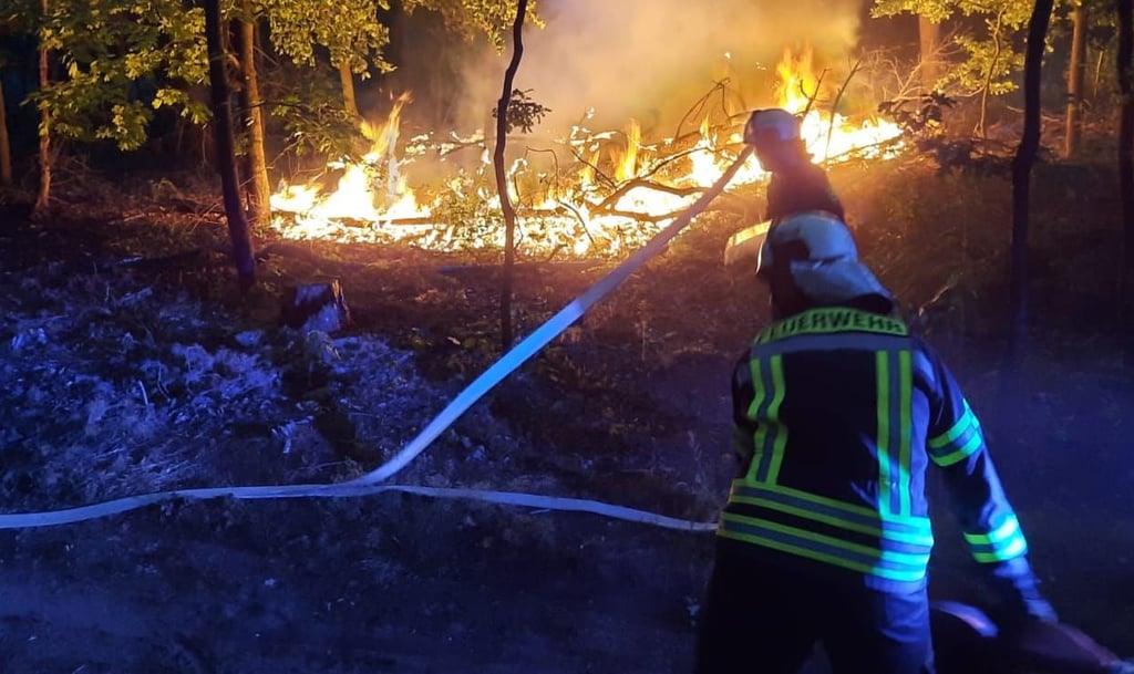 Feuerwehreinsatz im Hasenholztrift am 17 Juni in Genthin.