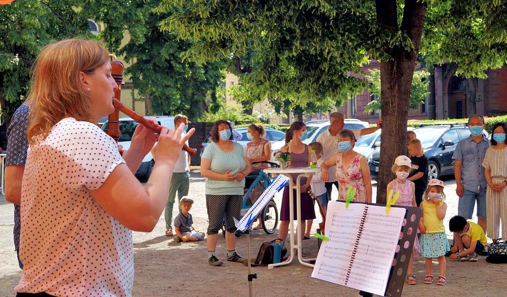 Viele Eltern kamen mit ihren Kindern zum Tag der offenen Tür der Kreismusikschule Harz.