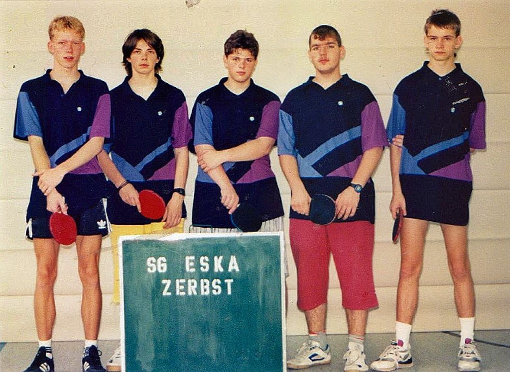 Die Jugendmannschaft 1995 mit C. Krause, S. Engel, T. Kiesel, S. König und A. Meißner war sehr erfolgreich.