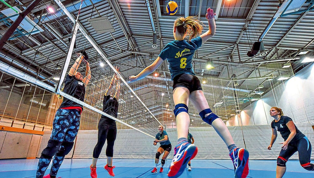 Die Sportler im Saalekreis dürfen wieder in die Hallen, so wie auf diesem Archivbild die Volleyball-Damenmannschaft des SV Braunsbedra.