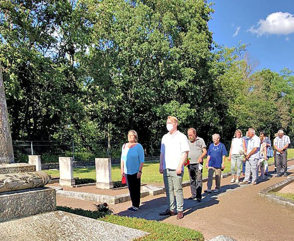 Auf dem Ehrenfriedhof in Merseburg fand die Gedenkveranstaltung statt.