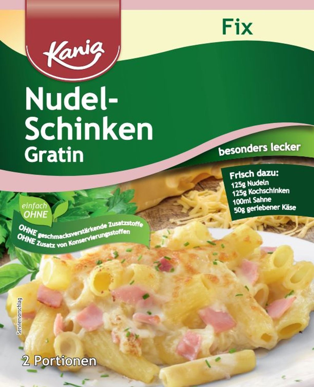 Der Schweizer Hersteller Haco ruft das Produkt „Kania Fix Nudel-Schinken Gratin“ zurück.