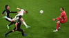 Auch beim 2:1 der Ungarn kam Leroy Sane (l.) den entscheidenden Schritt zu spät.
