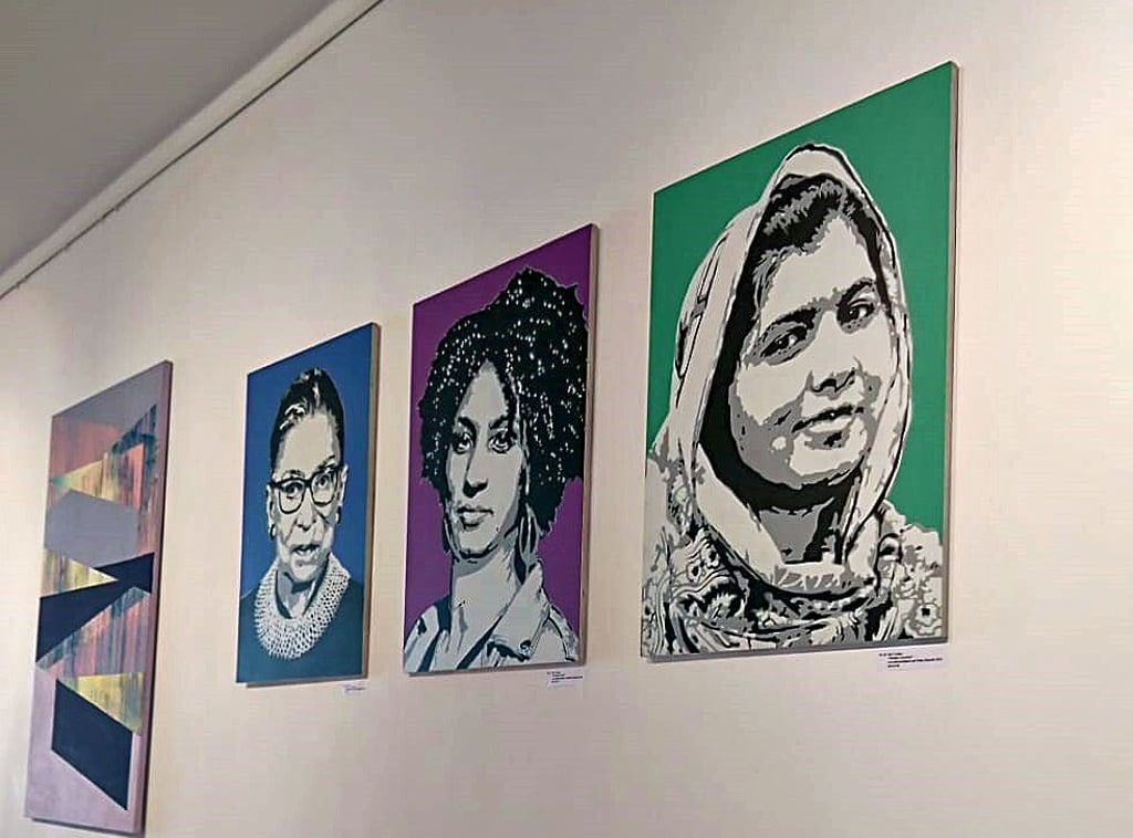 Arbeiten der halleschen Künstlergruppe „Freiraumgalerie“, zu sehen in der Zeitkunstgalerie Halle