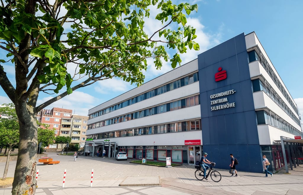 Die Silberhöhe in Halle: Blick auf das Gesundheitszentrum.