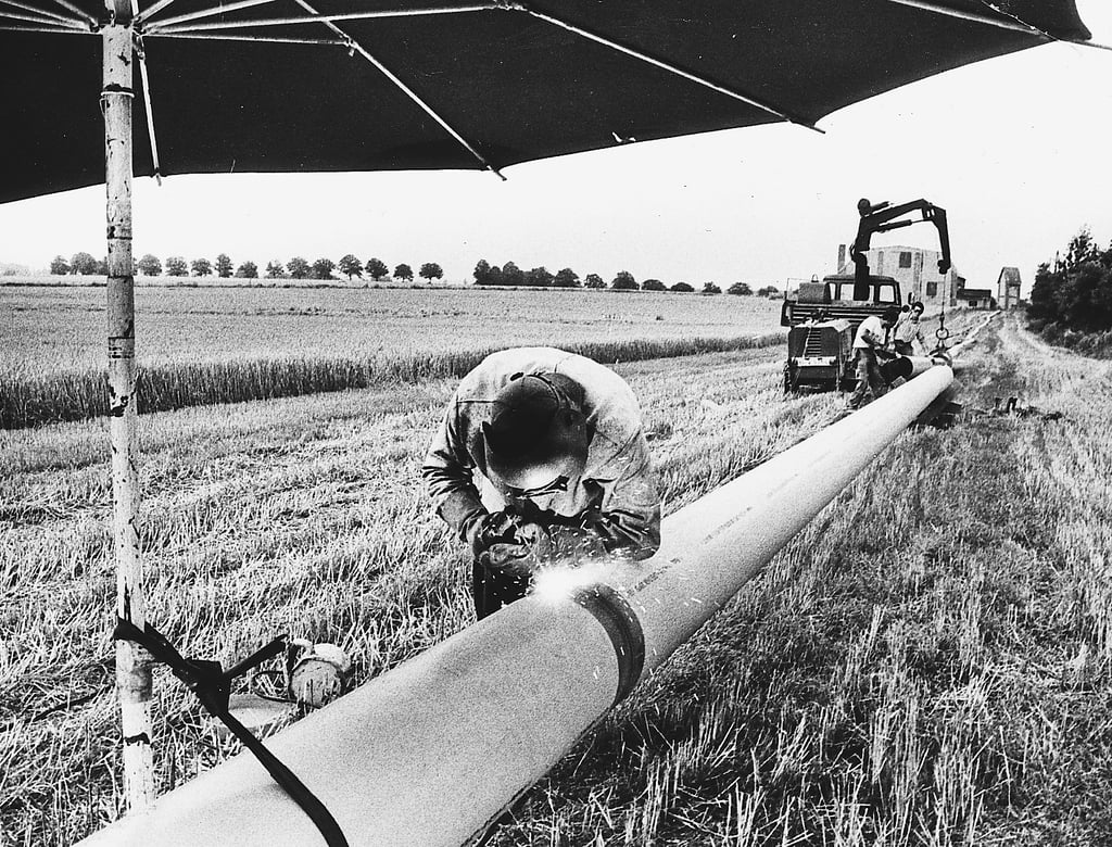 1991 wurde mit hohem Tempo am neuen Netz der Erdgasversorgung für die Region rund um Eilsleben gearbeitet.