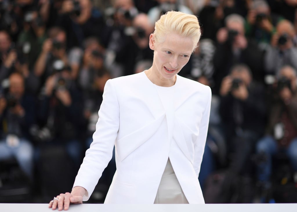 Tilda Swinton stellt in Rom ein Kunstprojekt vor.