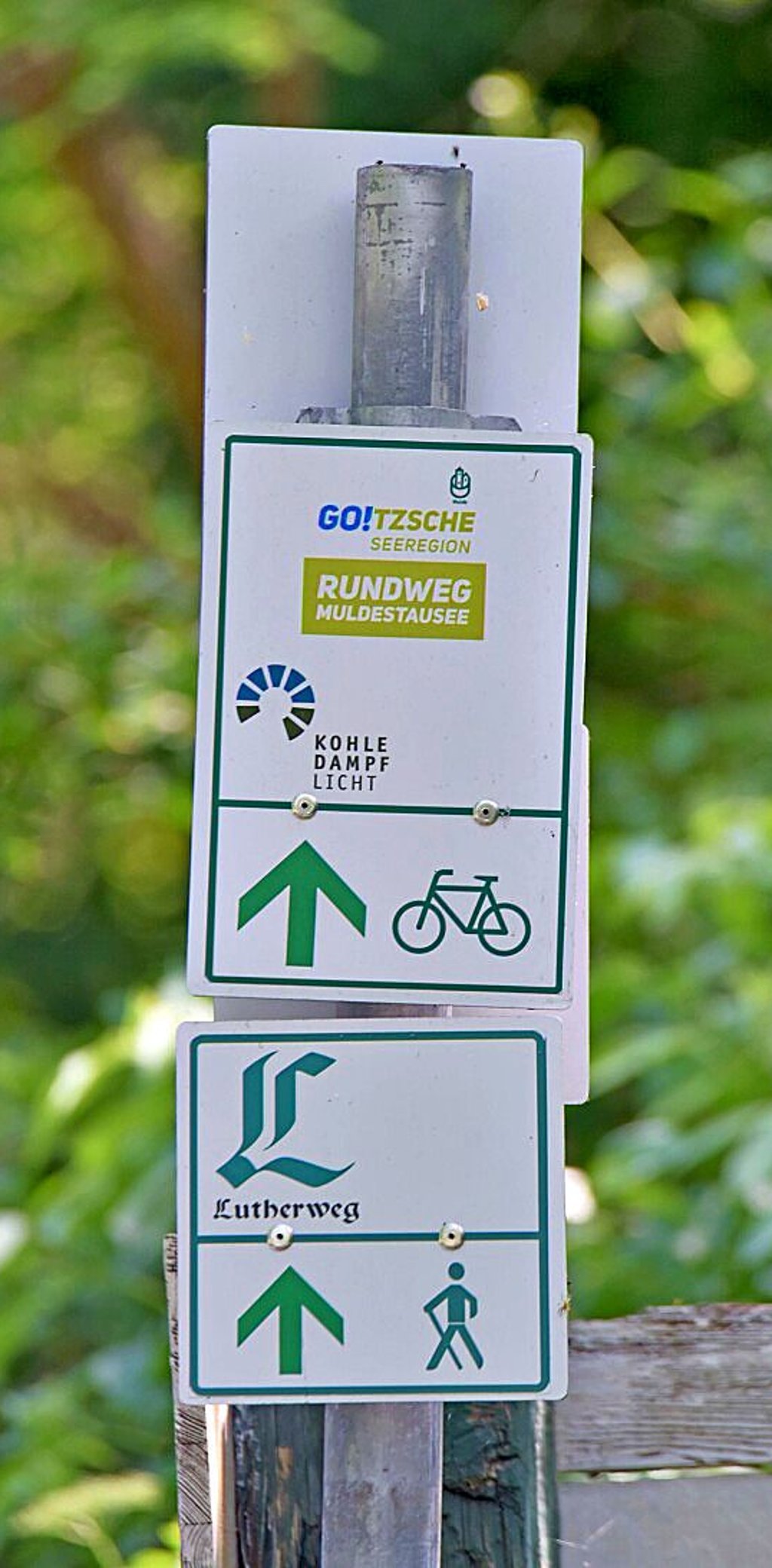 Hinweis auf die Kohle-Dampf-Licht-Route