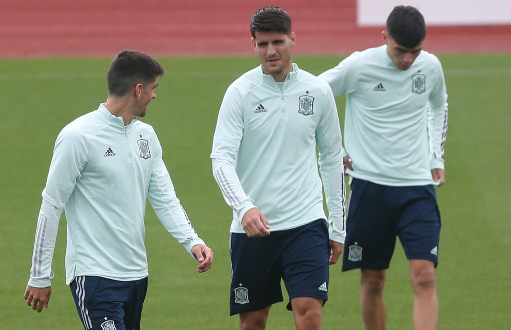 Benötigte Zuspruch von seinen Teamkollegen: Alvaro Morata (M).