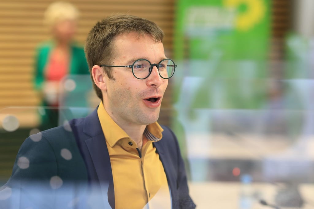 Sachsen-Anhalts Landesvorsitzender der Grünen Sebastian Striegel in Magdeburg.