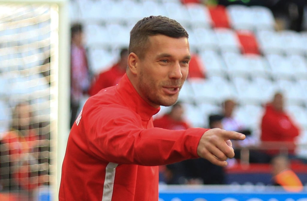 Lukas Podolski 2020 im Trikot des türkischen Fußballclubs Antalyaspor.