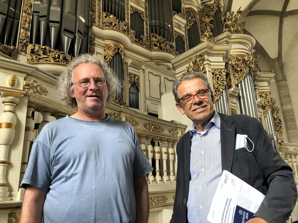 Michael Schönheit und Hans-Hubert Werner freuen sich auf die Merseburger Orgeltage