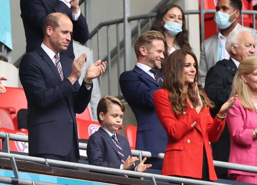 Prinz William verfolgte mit Frau Kate und Sohn Prinz George das EM-Achtelfinale in Wembley.