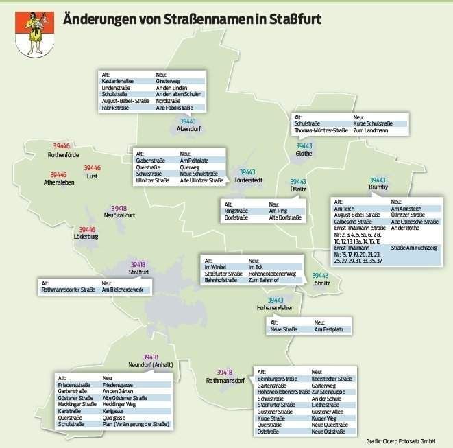 Neue Postleitzahlen und Straßennamen sollen erst im kommenden Jahr ...