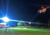 Die Rottleberöder Ortsfeuerwehr hat am Dienstagabend den Hubschrauberlandeplatz ausgeleuchtet.