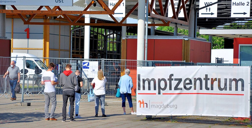Impfzentrum Magdeburg.