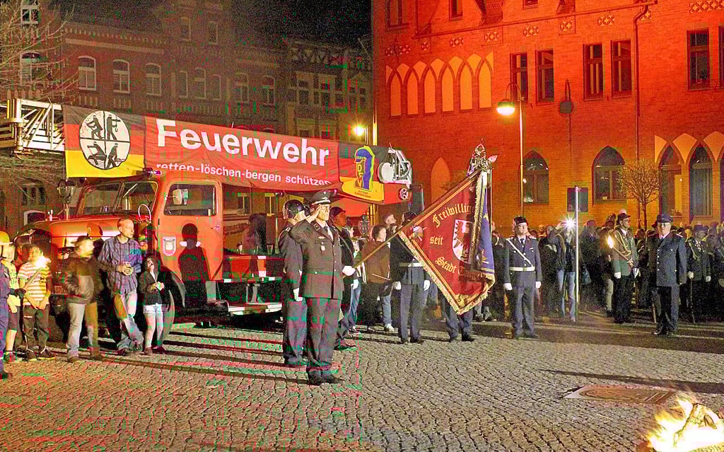 Bei der Fahnenweihe 2017 in Tangerhütte.