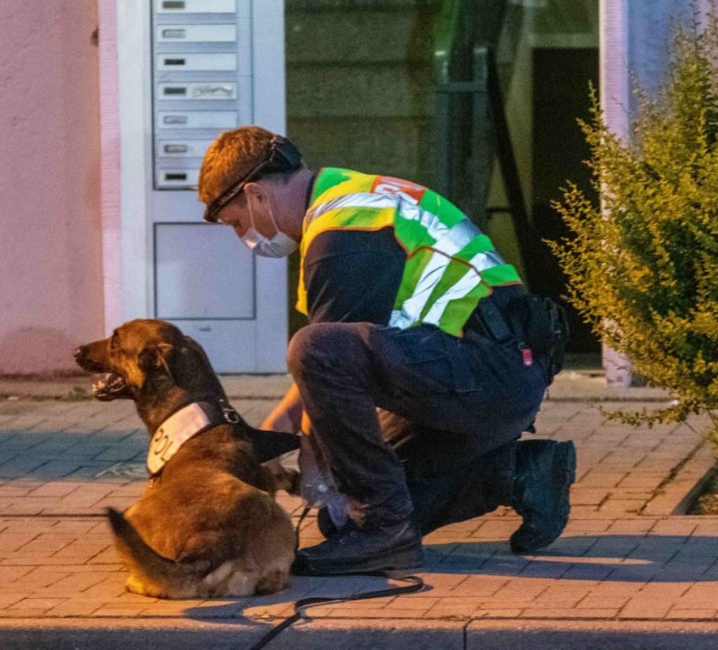 Auch ein Fährtendsuchhund kam zum Einsatz.