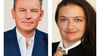 André Schröder (CDU) und Cathèrine Kayser (AfD) gehen voraussichtlich in die Stichwahl.