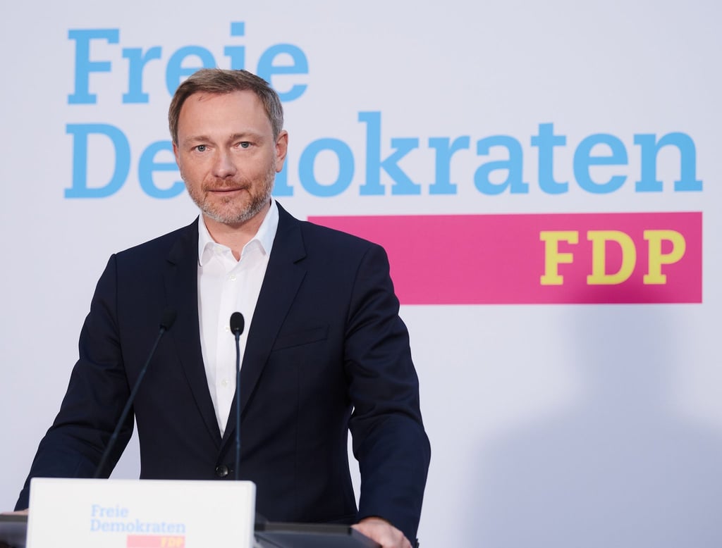 Christian Lindner, Bundesvorsitzender der FDP, spricht.