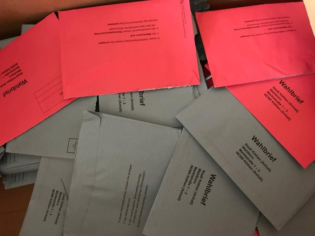 Briefwahlunterlagen in Köthen