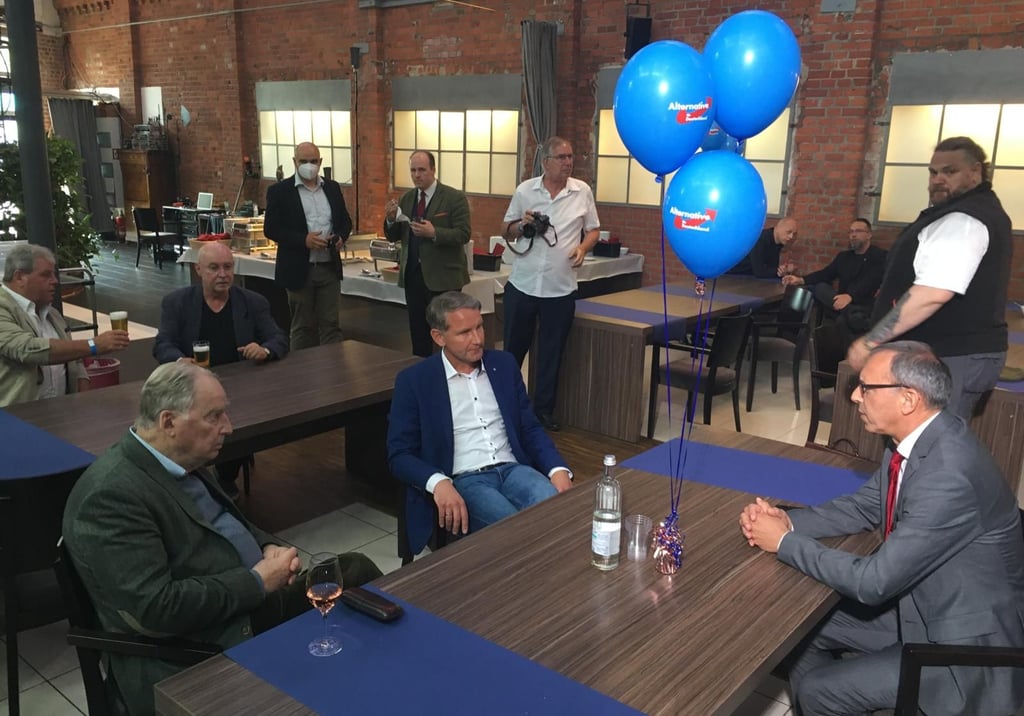 Rechte Parteiprominenz bei der Wahlparty der AfD.