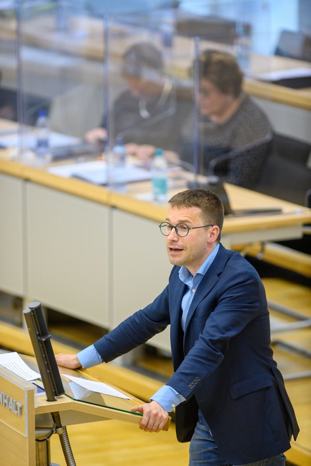 Sebastian Striegel (Bündnis 90/Die Grünen) spricht im Landtag.