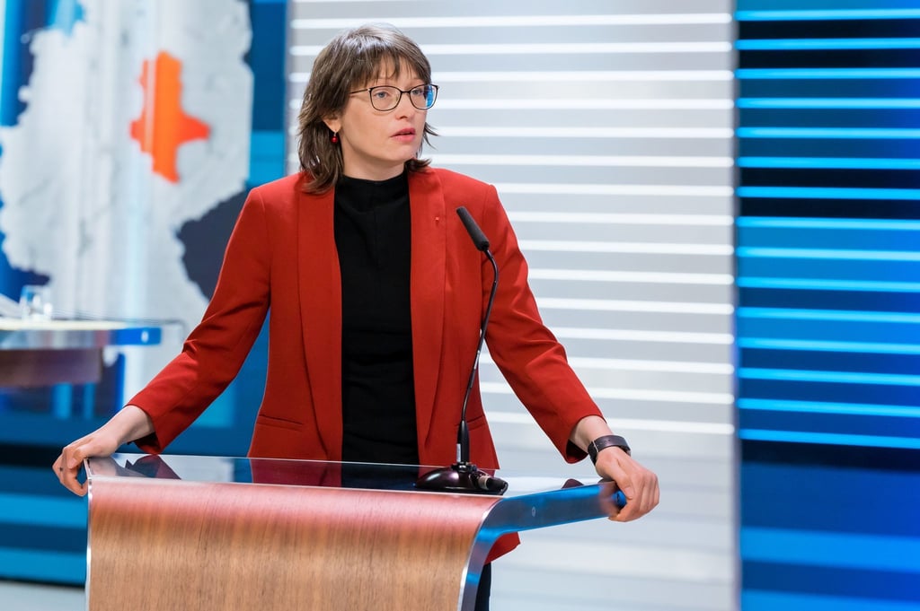 Katja Pähle, Spitzenkandidatin der SPD für die Landtagswahl in Sachsen-Anhalt.