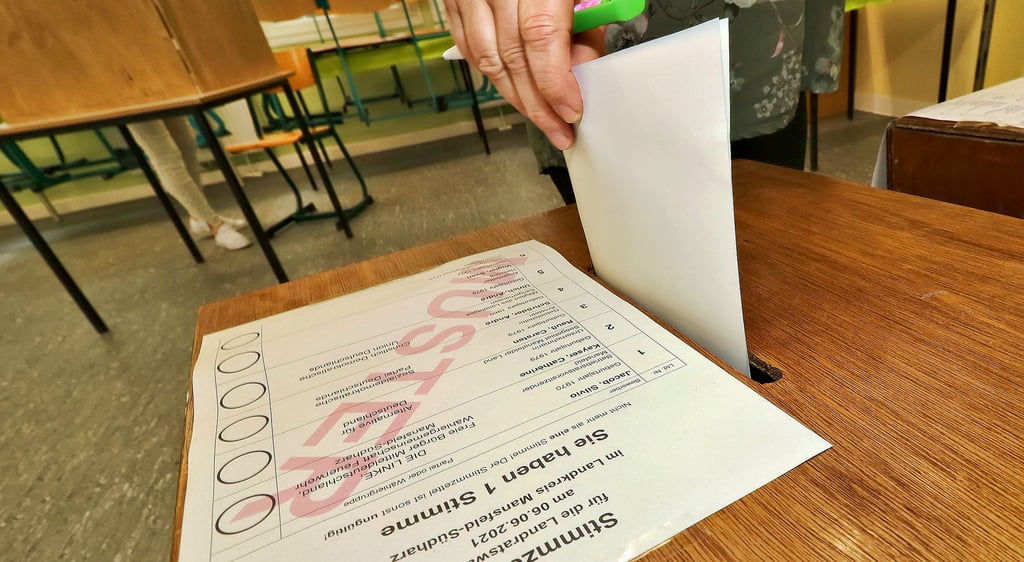 Der Speiseraum der Grundschule in Allstedt wurde am Sonntag zum Wahllokal.
