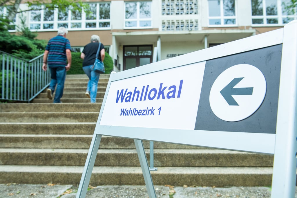 Ein Wahllokal in Naumburg befand sich in der Aula der Schweitzer-Schule.